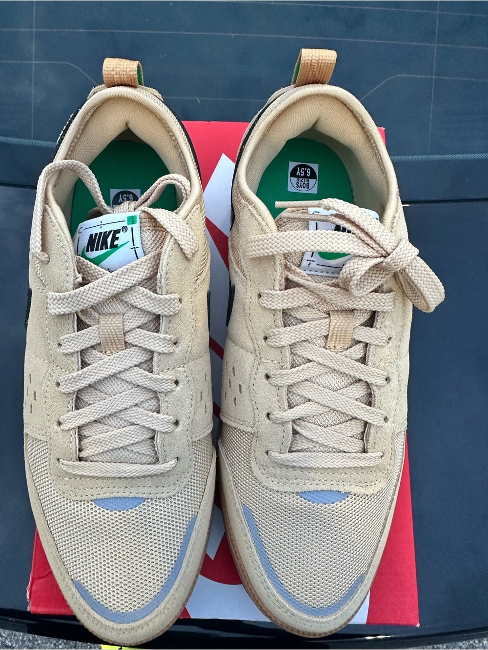 Nike C1TY Beige/Black Low Top Lace Up Sneakers Rubber Sole 6.5Y/8 in Women’s - Picture 4 of 7